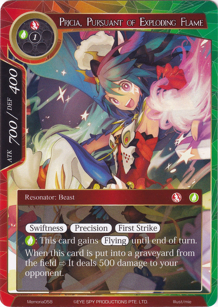 Pricia, Pursuant of Exploding Flame (Memoria058) [Alice Origin Memoria Cards]