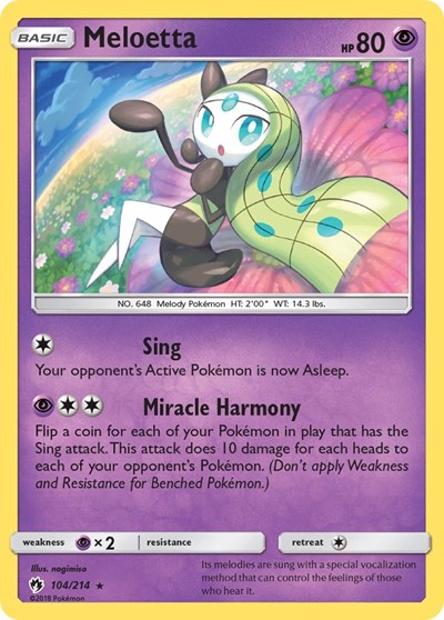 Meloetta (SM - Lost Thunder) Near Mint Reverse Holofoil