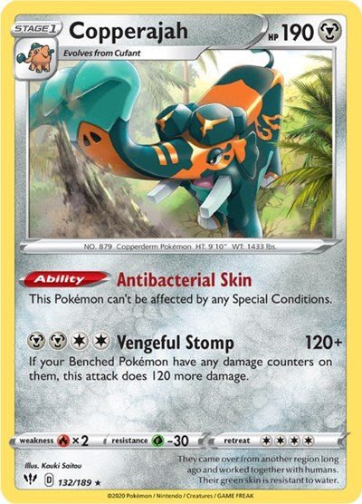 Copperajah (SWSH03: Darkness Ablaze) Near Mint Holofoil - Nick Nack's Full Frontal Attack