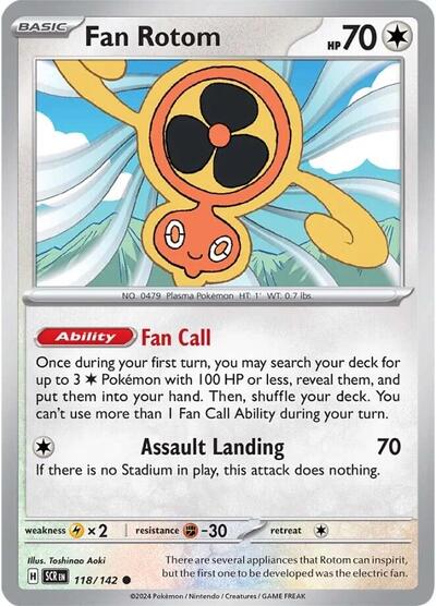 Fan Rotom (SV07: Stellar Crown) Near Mint Reverse Holofoil