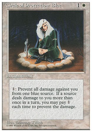 Circle of Protection: Blue (4th Edition) Light Play - Nick Nack's Full Frontal Attack