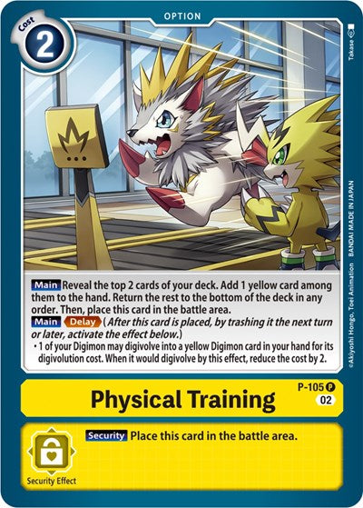 Physical Training (Blast Ace Box Topper) (Digimon Promotion Cards) Near Mint