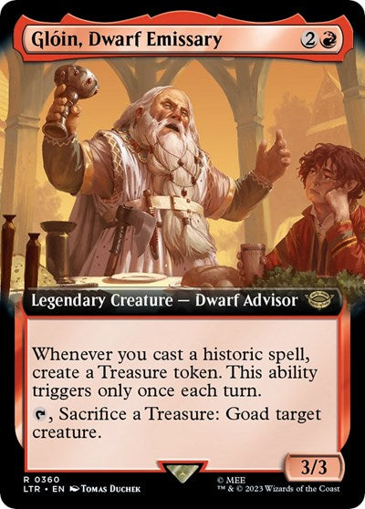 Gloin, Dwarf Emissary (Extended Art) (Universes Beyond: The Lord of the Rings: Tales of Middle-earth) Near Mint