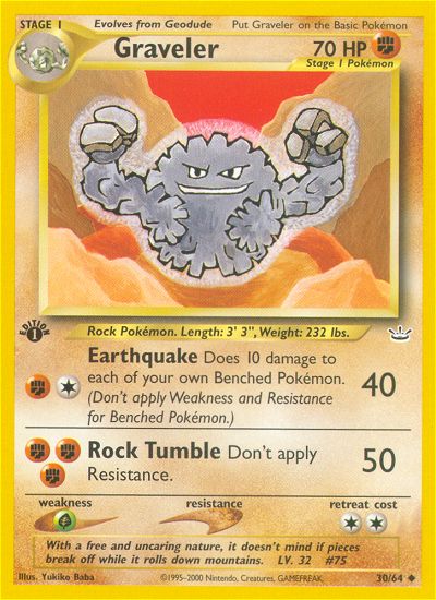Graveler (Neo Revelation) Light Play 1st Edition
