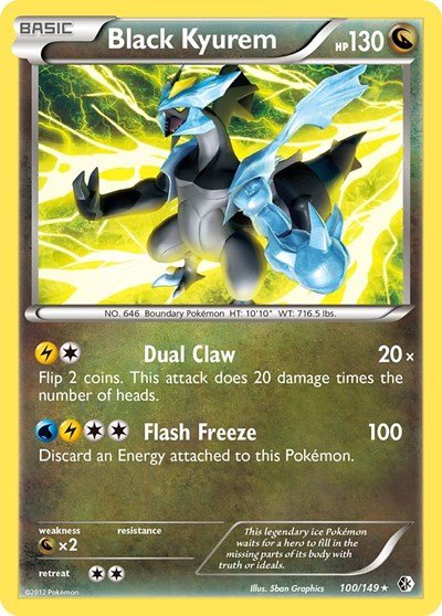 Black Kyurem (Boundaries Crossed) Near Mint - Nick Nack's Full Frontal Attack