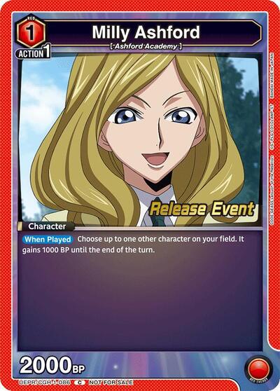 Milly Ashford (086) (Code Geass: Lelouch of the Rebellion Release Event Cards) Near Mint - Nick Nack's Full Frontal Attack