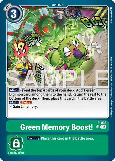 Green Memory Boost! (Reprint) (Advanced Booster Digimon Generation) Near Mint - Nick Nack's Full Frontal Attack