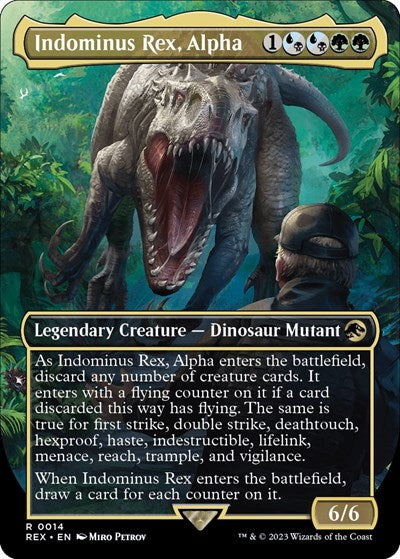 Indominus Rex, Alpha (Borderless) (Universes Beyond: Jurassic World Collection) Medium Play