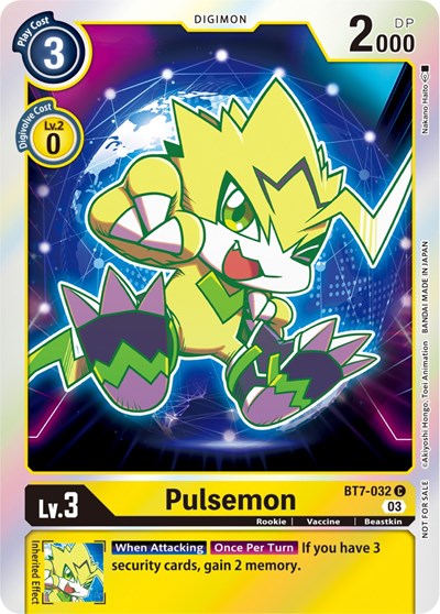 Pulsemon (Official Tournament Pack Vol.11) (The Next Adventure) Near Mint Foil