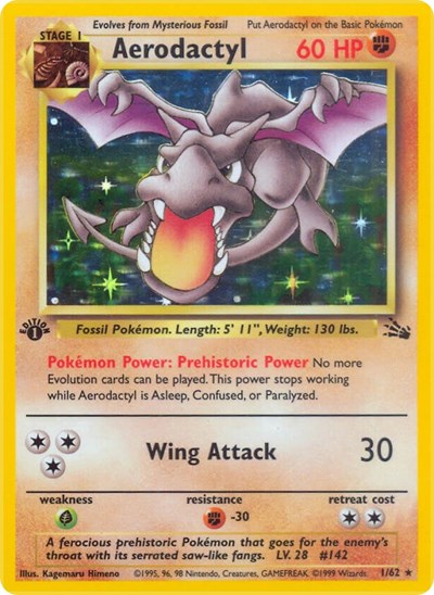 Aerodactyl (1) (Fossil) Heavy Play Holofoil Unlimited