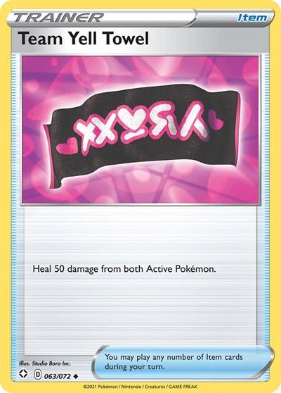 Team Yell Towel (Shining Fates) Near Mint - Nick Nack's Full Frontal Attack