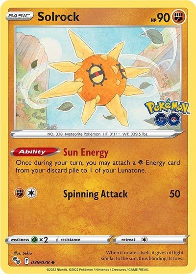 Solrock (Pokemon GO) Near Mint - Nick Nack's Full Frontal Attack