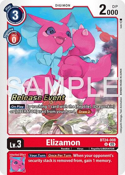 Elizamon (Time Stranger Release Events Cards) Near Mint Foil