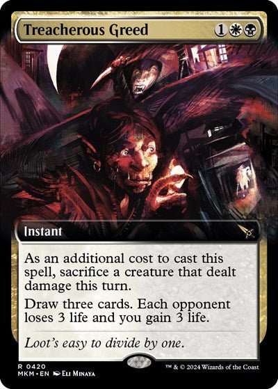 Treacherous Greed (Extended Art) (Murders at Karlov Manor) Near Mint Foil - Nick Nack's Full Frontal Attack