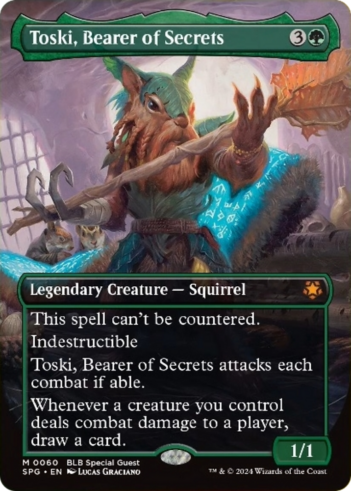 Toski, Bearer of Secrets (Borderless) [Bloomburrow Special Guests]