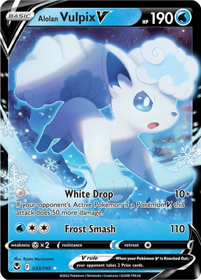 Alolan Vulpix V (SWSH12: Silver Tempest) Near Mint Holofoil