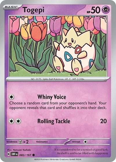 Togepi (Scarlet and Violet: Obsidian Flames) Near Mint - Nick Nack's Full Frontal Attack