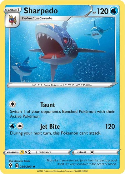 Sharpedo (SWSH07: Evolving Skies) Near Mint