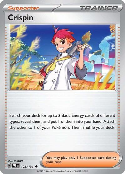 Crispin - 105 (SV: Prismatic Evolutions) Near Mint - Nick Nack's Full Frontal Attack