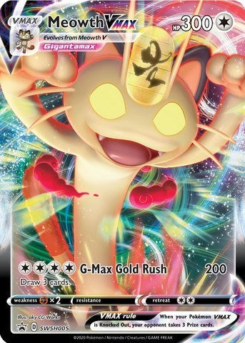 Meowth VMAX - SWSH005 (SWSH: Sword & Shield Promo Cards) Near Mint Holofoil