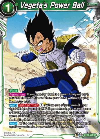 Boule de puissance de Vegeta [BT15-090] 