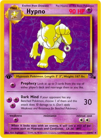 Hypno (23) (Fossil) Medium Play Unlimited