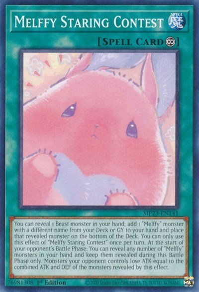 Melffy Staring Contest (25th Anniversary Tin: Dueling Heroes Mega Pack) Light Play 1st Edition - Nick Nack's Full Frontal Attack