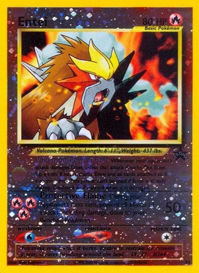 Entei (WoTC Promo) Light Play Reverse Holofoil