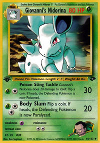 Giovanni's Nidorina (Gym Challenge) Light Play 1st Edition