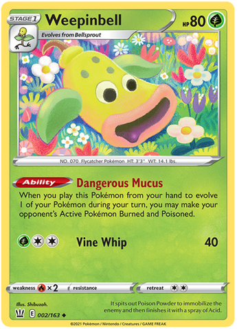 Weepinbell (002/163) [Épée et bouclier : Styles de combat] 