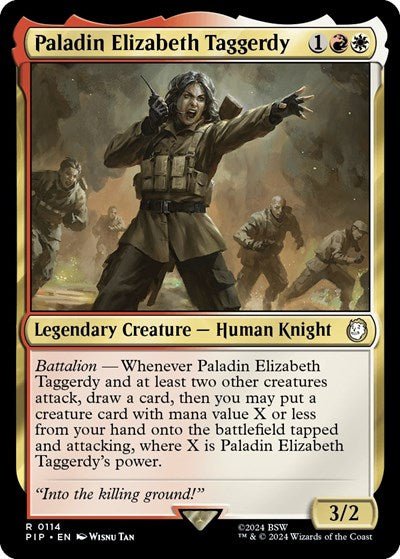 Paladin Elizabeth Taggerdy (Universes Beyond: Fallout) Near Mint Foil - Nick Nack's Full Frontal Attack