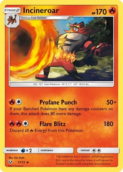 Incineroar (Shining Legends) Near Mint - Nick Nack's Full Frontal Attack