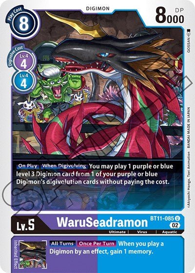WaruSeadramon (Dimensional Phase) Near Mint - Nick Nack's Full Frontal Attack