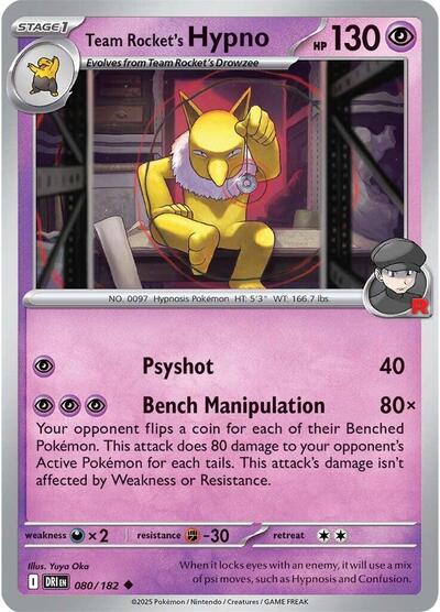 Team Rocket's Hypno (SV10: Destined Rivals) Near Mint