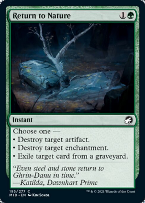 Return to Nature (Innistrad: Midnight Hunt) Near Mint - Nick Nack's Full Frontal Attack