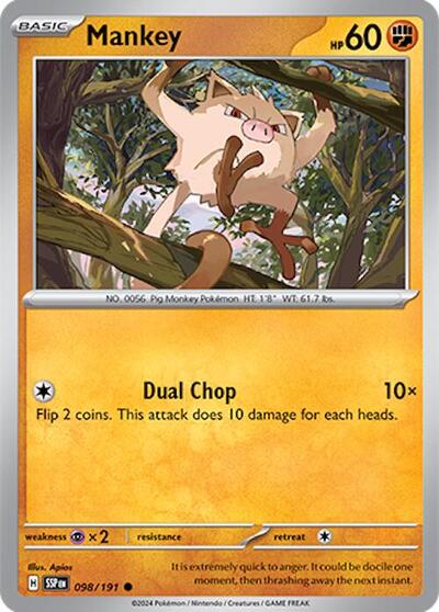 Mankey (SV08: Surging Sparks) Near Mint