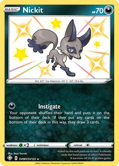 Nickit (Shining Fates: Shiny Vault) Near Mint Holofoil