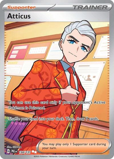 Atticus - 134 (SV: Prismatic Evolutions) Near Mint Holofoil