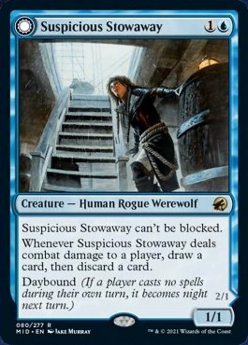 Suspicious Stowaway / Seafaring Werewolf (Innistrad: Midnight Hunt) Near Mint - Nick Nack's Full Frontal Attack
