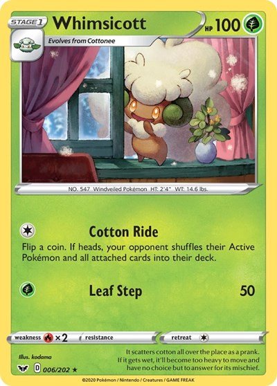 Whimsicott (SWSH01: Sword & Shield Base Set) Near Mint - Nick Nack's Full Frontal Attack