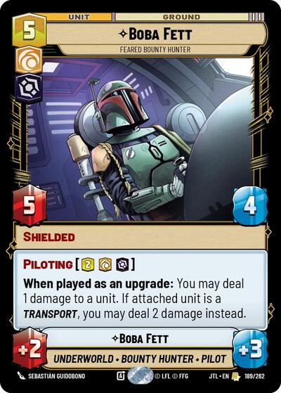 Boba Fett Feared Bounty Hunter (Jump to Lightspeed) Near Mint - Nick Nack's Full Frontal Attack
