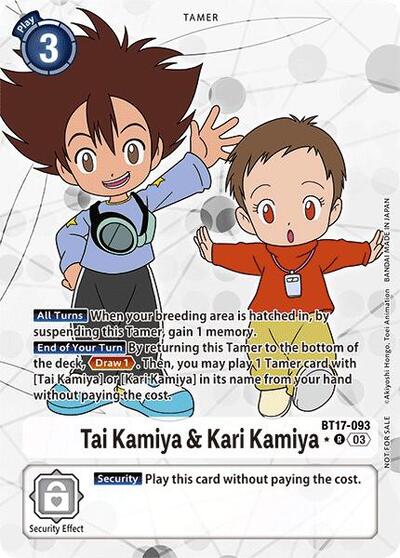 Tai Kamiya and Kari Kamiya (Box Promotion Pack: Secret Crisis) (Secret Crisis) Near Mint Foil