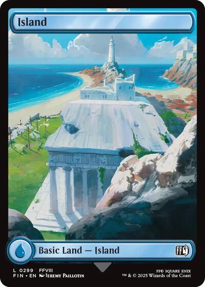 Island (0299) (Universes Beyond: FINAL FANTASY) Near Mint Foil - Nick Nack's Full Frontal Attack