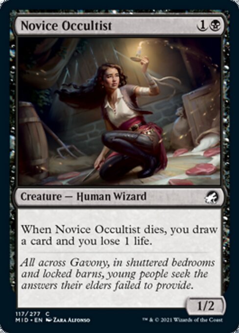 Novice Occultist (Innistrad: Midnight Hunt) Near Mint - Nick Nack's Full Frontal Attack