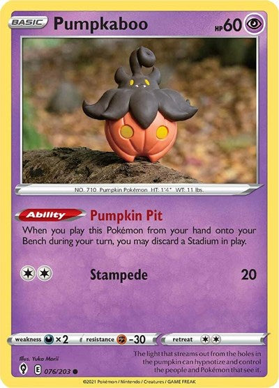 Pumpkaboo (SWSH07: Evolving Skies) Near Mint