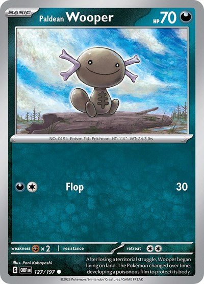 Paldean Wooper - 127 (Scarlet and Violet: Obsidian Flames) Near Mint - Nick Nack's Full Frontal Attack