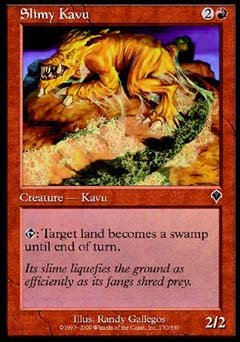 Slimy Kavu (Invasion) Light Play Foil - Nick Nack's Full Frontal Attack