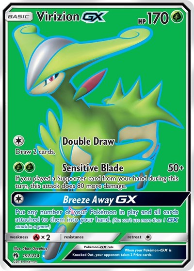 Virizion GX (Full Art) (SM - Lost Thunder) Near Mint Holofoil