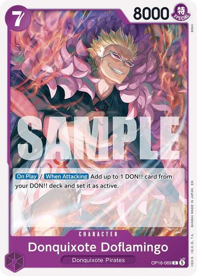 Donquixote Doflamingo (069) (The Time of Battle) Near Mint - Nick Nack's Full Frontal Attack