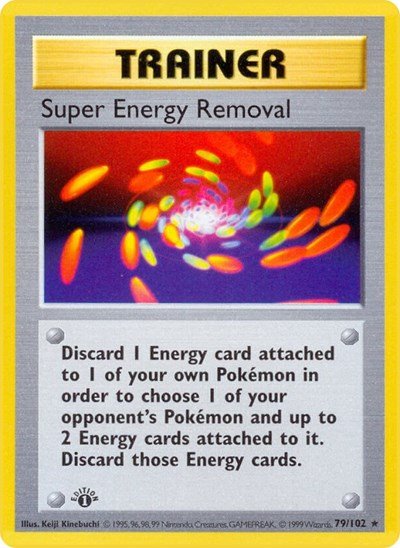 Super Energy Removal (Base Set (Shadowless)) Heavy Play Unlimited - Nick Nack's Full Frontal Attack